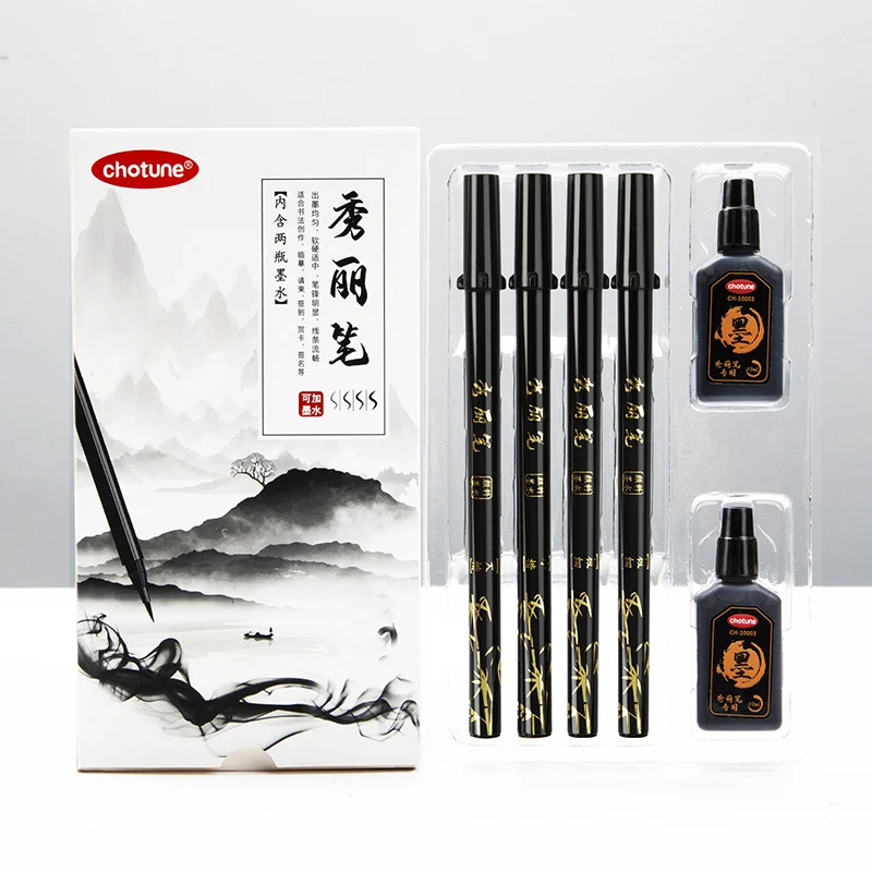 Fountain Pen Ink - Set pena tulisan kuas pena kaligrafi