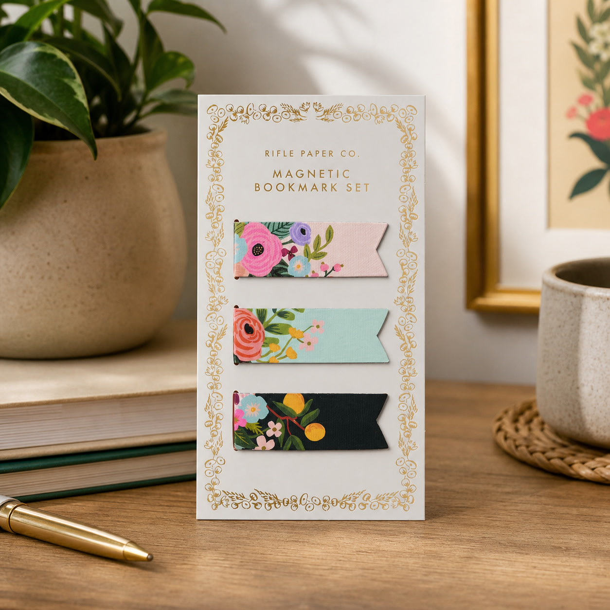 Paperclip Magnetic Set - Set Penanda Buku Magnetik Motif Bunga