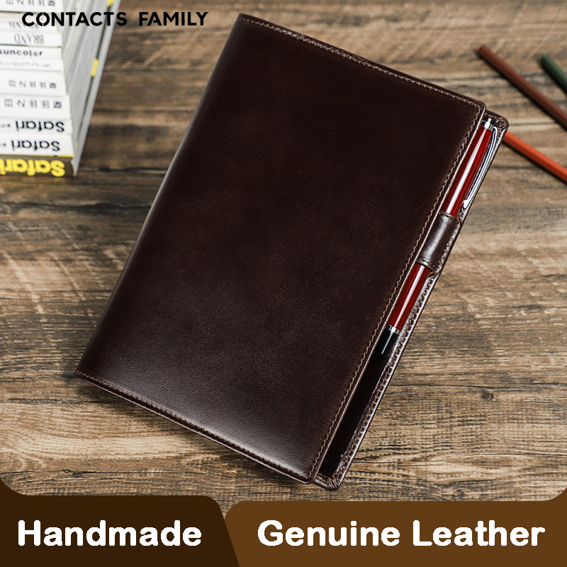 Office Stationery Supply Business - Kulit asli buatan tangan A5 Laptop