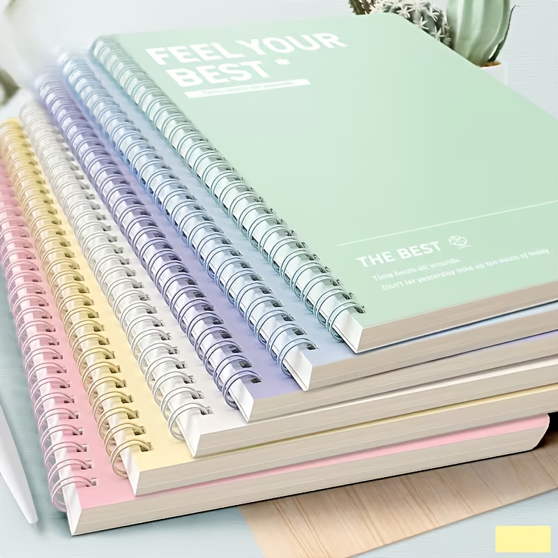 Graph Paper Pad - 6 Buah Buku Catatan Spiral, Buku