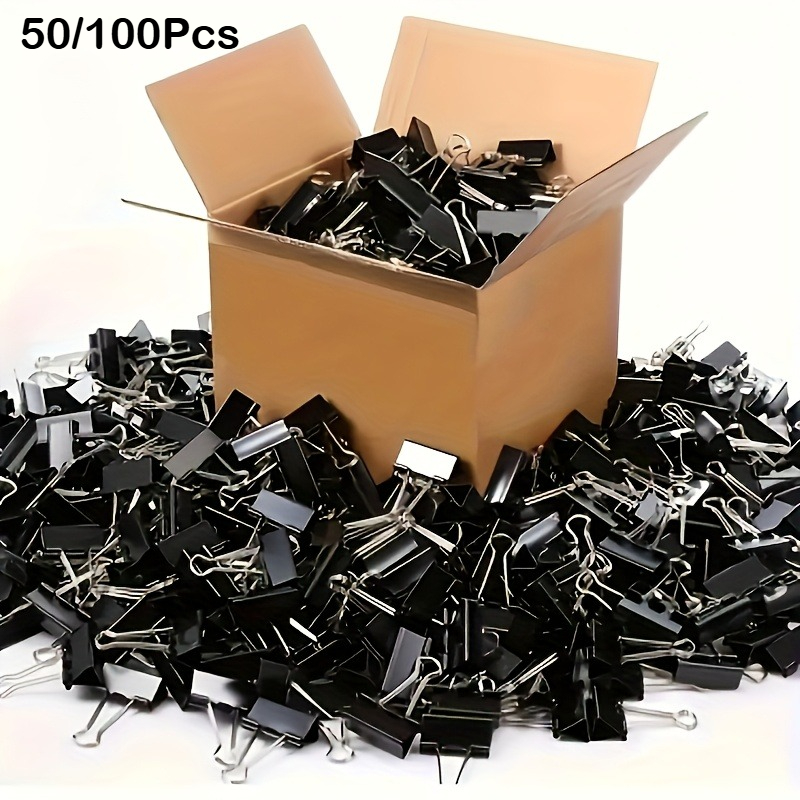 Stationery Warehouse - Klip Binder Berwarna & Hitam, Penjepit