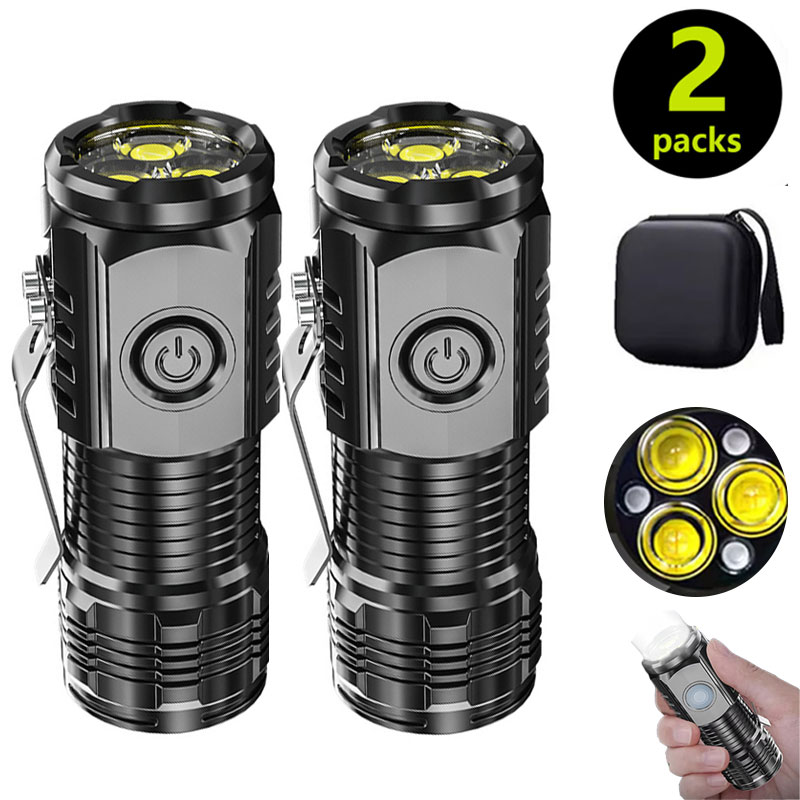 Stationery Supply - Senter Mini 3LED dengan Klip Pena,