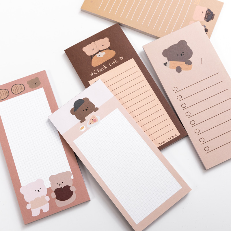 Office Stationery Supply List - Kawaii lucu Korea kue beruang Notepad