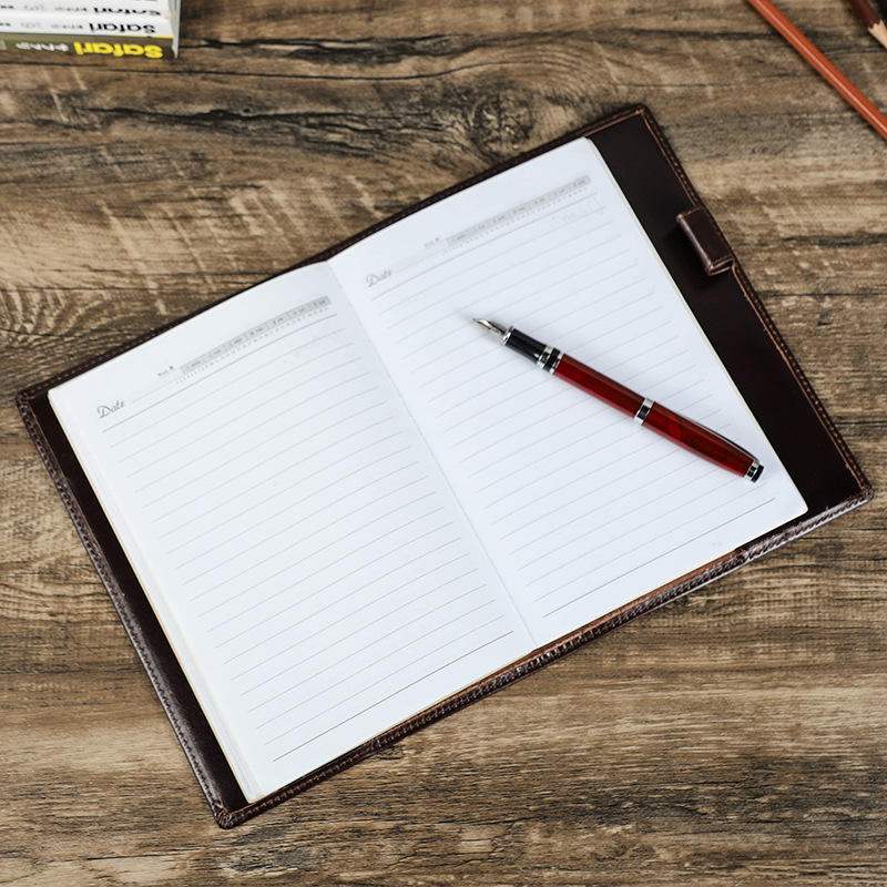 Kulit asli buatan tangan A5 La - Office Stationery Supply Business ulasan dan harga