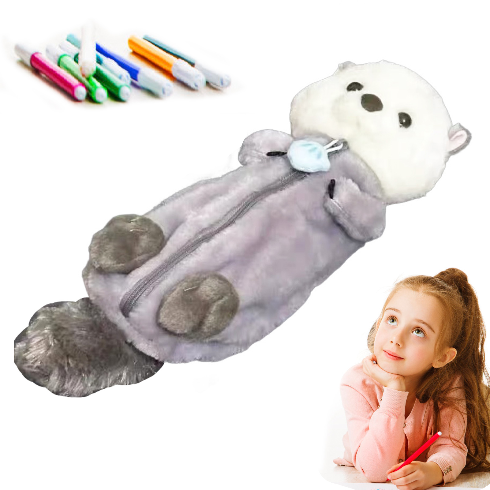 Tempat Pensil Boneka Plush Kre - Stationery Supply ulasan dan harga