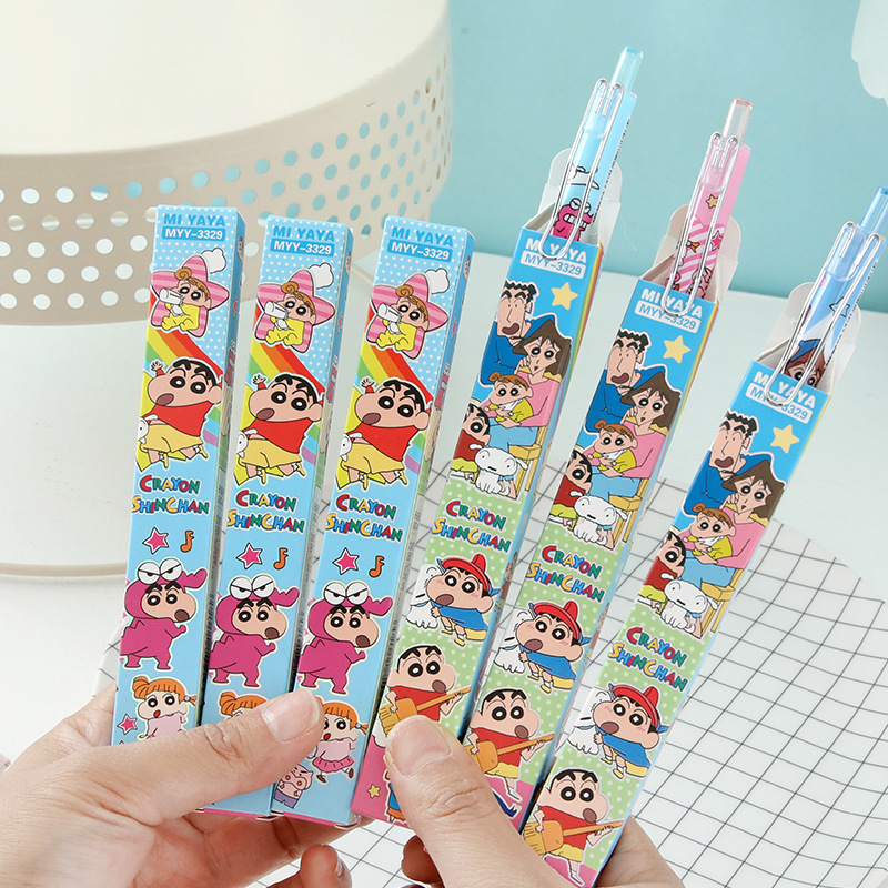 6Pcs Pena Gel Kartun Crayon Sh - Stationery Warehouse ulasan dan harga