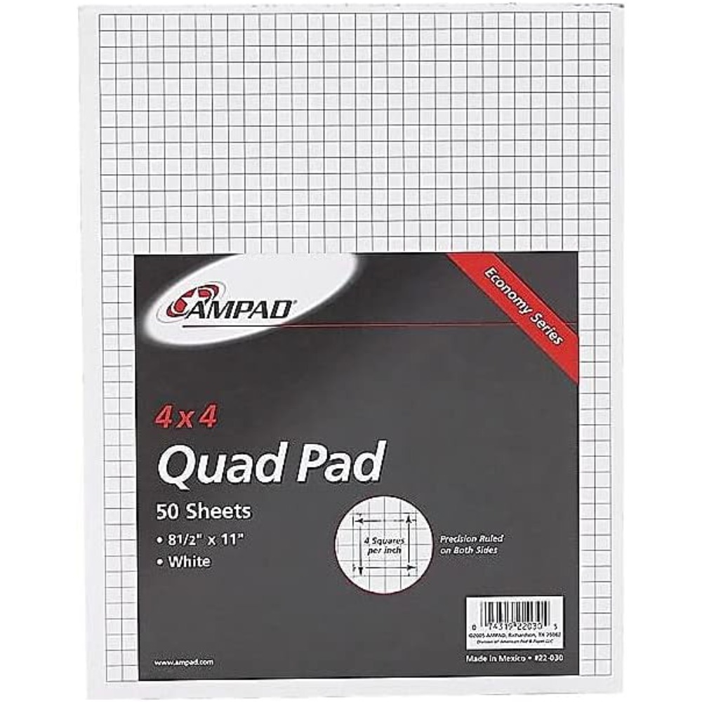 Buku Kertas Grafik Quad Ruled  - Graph Paper Pad ulasan dan harga
