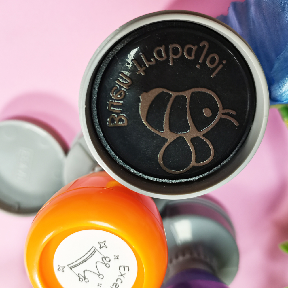 Warna 3 Buah Stempel Dorongan  - Self Inking Stamp ulasan dan harga